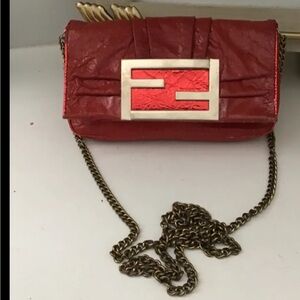 Fendi mini chain crossbody purse